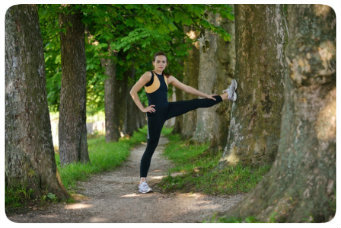 Woman stretching after a run(copy)